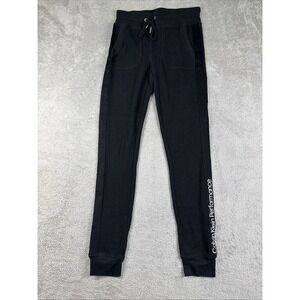 Calvin Klein Performance Women's Waffle-Knit Tapered-Leg Joggers Black Size M